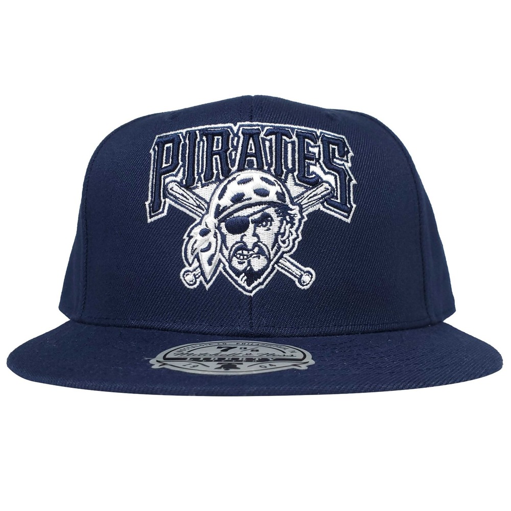 Pittsburgh Pirates Mitchell & Ness MLB Fitted 7 3/8 Liberty Fit Hat Cap Navy NWT